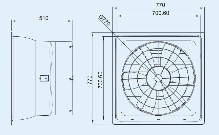 24 inch industrial exhaust fan